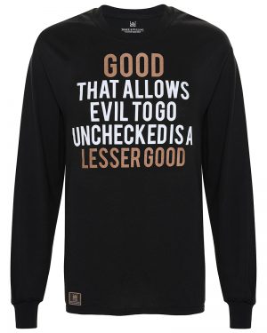 Unisex Black T-shirt LESSER GOOD
